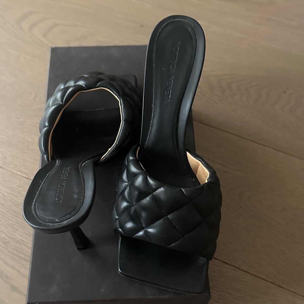 Bottega Veneta Black Quilted Heels